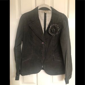 Black denim jacket